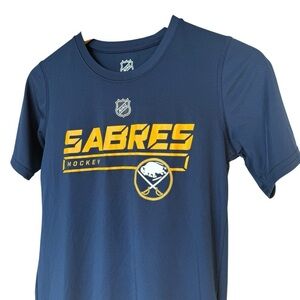 Buffalo Sabres Youth T-Shirt Blue NHL Official Licensed Size M Stretch Casual